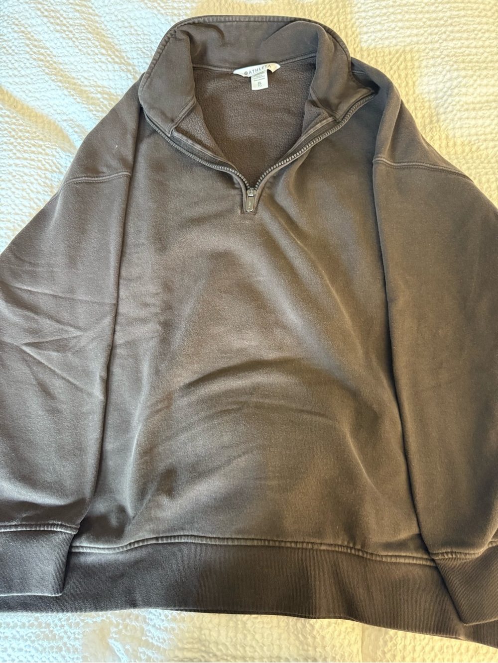 Athleta Women's Quarter-Zip Pullover Sweatshirt - Brown